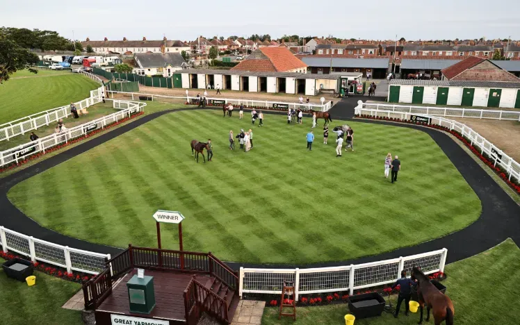 The parade ring area at Great Yarmouth Racecourse